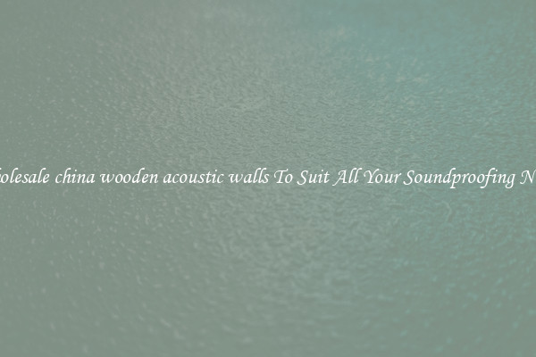 Wholesale china wooden acoustic walls To Suit All Your Soundproofing Needs
