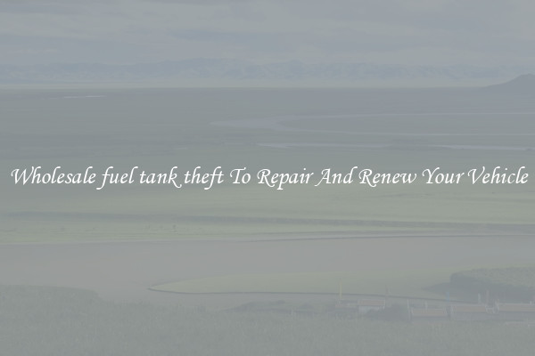 Wholesale fuel tank theft To Repair And Renew Your Vehicle