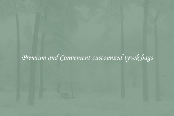 Premium and Convenient customized tyvek bags