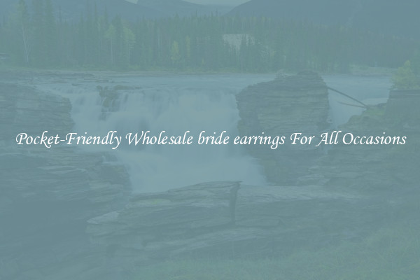 Pocket-Friendly Wholesale bride earrings For All Occasions