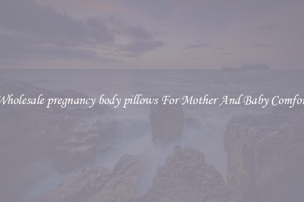 Wholesale pregnancy body pillows For Mother And Baby Comfort