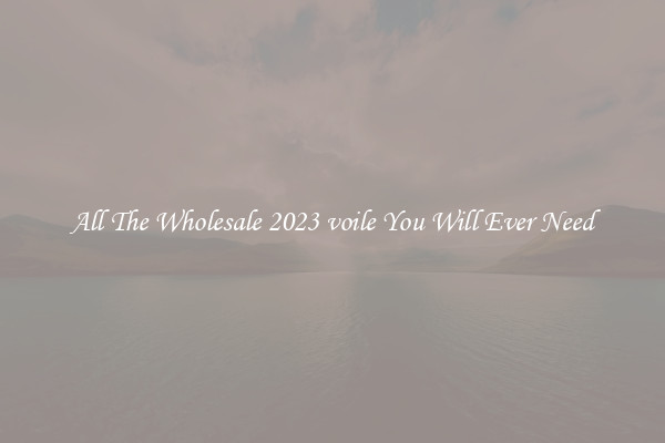 All The Wholesale 2023 voile You Will Ever Need