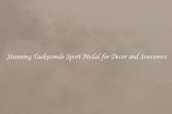 Stunning Taekwondo Sport Medal for Decor and Souvenirs