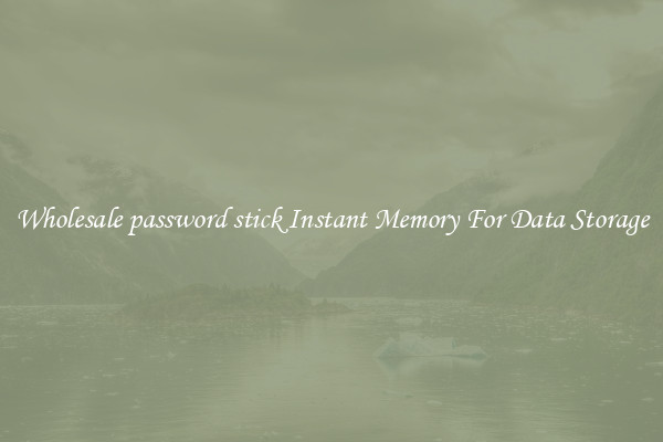 Wholesale password stick Instant Memory For Data Storage