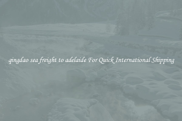 qingdao sea freight to adelaide For Quick International Shipping