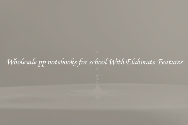 Wholesale pp notebooks for school With Elaborate Features