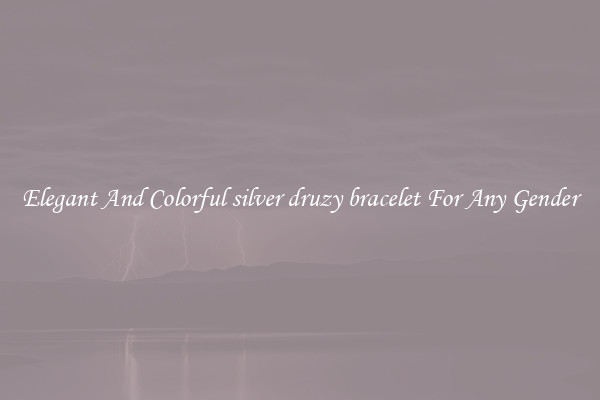 Elegant And Colorful silver druzy bracelet For Any Gender