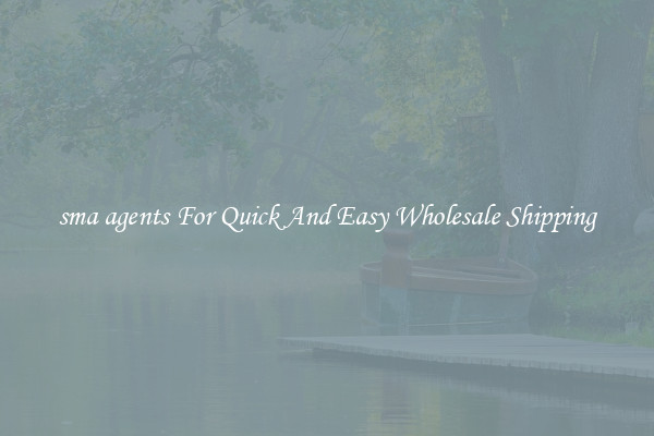 sma agents For Quick And Easy Wholesale Shipping